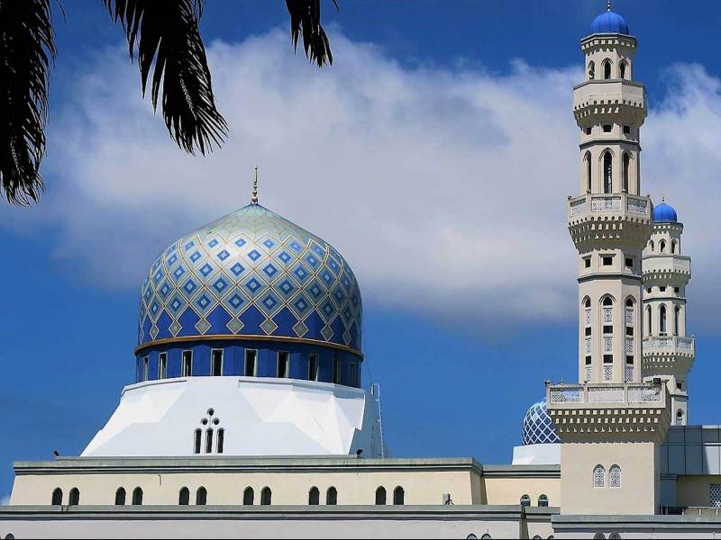 De blauwe Moskee is heilig in Maleisie